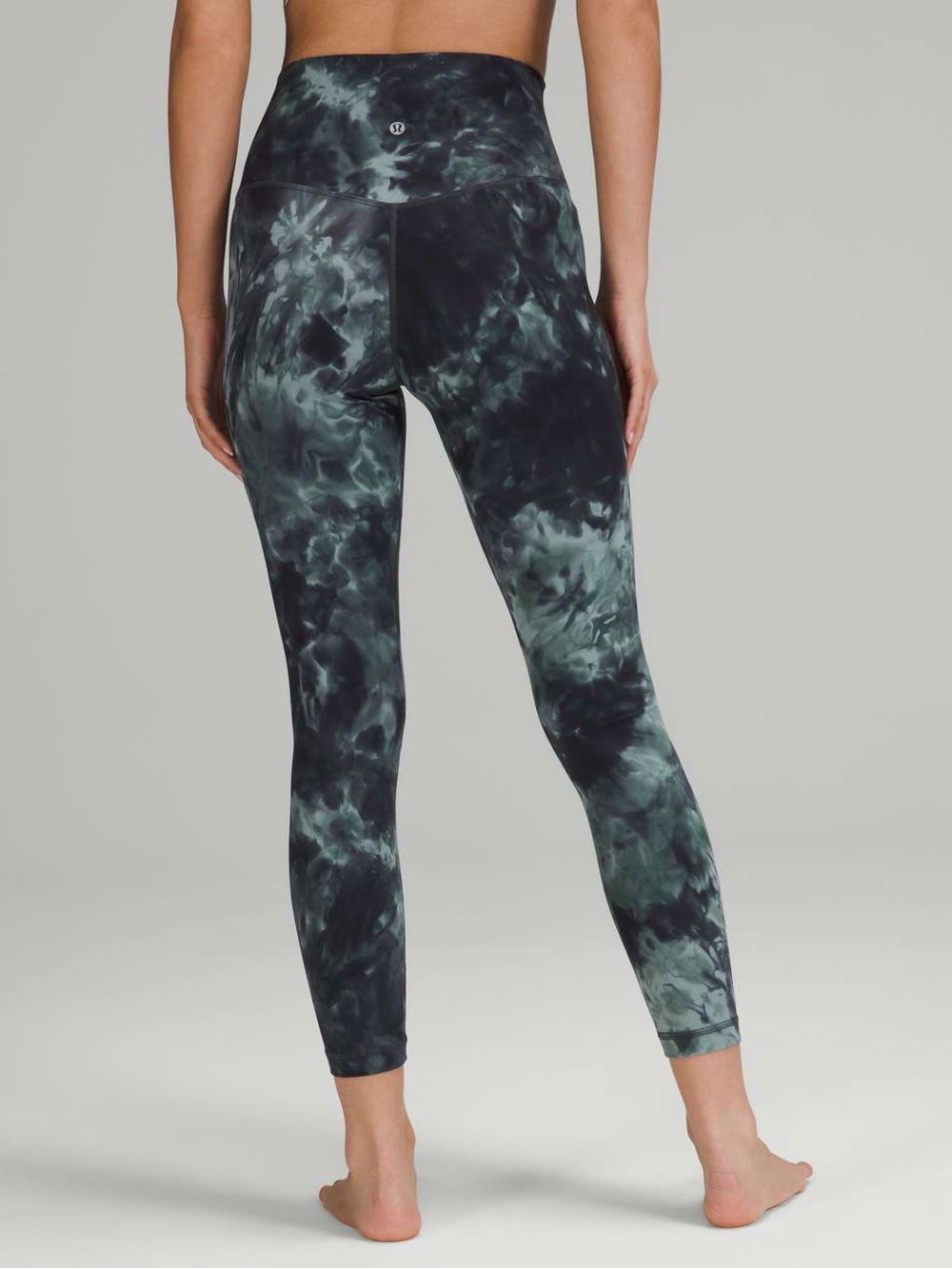 Lululemon Align High rise 25"Diamond Dye Silver Blue Teal Grey leggings size 10